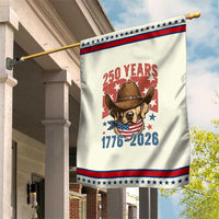 250th America Anniversary Patriotic Garden Flag Western Golden Retriever 4th of July