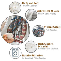 America 250th Anniversary Throw Blanket American Flag Cowboy Rodeo 4th of July