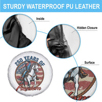 America 250th Anniversary Spare Tire Cover American Flag Cowboy Rodeo 4th of July
