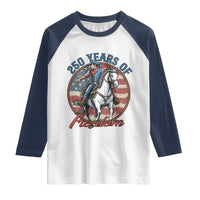America 250th Anniversary Raglan Shirt American Flag Cowboy Rodeo 4th of July