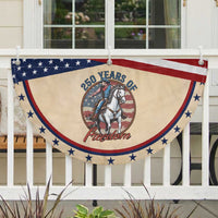 250th Anniversary USA Patriotic Fan Flag American Flag Cowboy Rodeo 4th of July