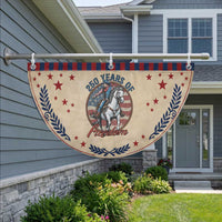 250th Anniversary USA Patriotic Fan Flag American Flag Cowboy Rodeo 4th of July