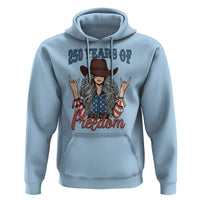 America 250th Anniversary Hoodie Western Cowgirl American Flag 4th of July