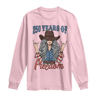 America 250th Anniversary Long Sleeve Shirt Western Cowgirl American Flag 4th of July