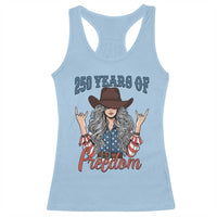 America 250th Anniversary Racerback Tank Top Western Cowgirl American Flag 4th of July