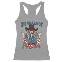 America 250th Anniversary Racerback Tank Top Western Cowgirl American Flag 4th of July