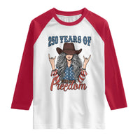 America 250th Anniversary Raglan Shirt Western Cowgirl American Flag 4th of July