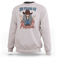 America 250th Anniversary Sweatshirt Western Cowgirl American Flag 4th of July