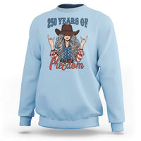 America 250th Anniversary Sweatshirt Western Cowgirl American Flag 4th of July