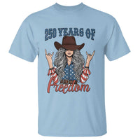 America 250th Anniversary T Shirt Western Cowgirl American Flag 4th of July