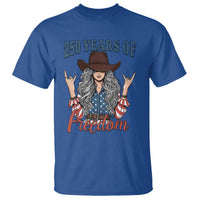 America 250th Anniversary T Shirt Western Cowgirl American Flag 4th of July