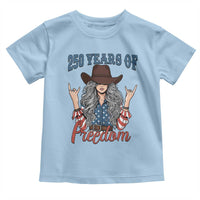 America 250th Anniversary Toddler T Shirt Western Cowgirl American Flag 4th of July