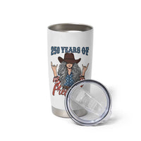 America 250th Anniversary Tumbler Cup Western Cowgirl American Flag 4th of July