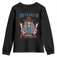 America 250th Anniversary Youth Sweatshirt Western Cowgirl American Flag 4th of July