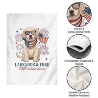 250th America Anniversary Garden Flag Labrador Retriever American Flag 4th of July