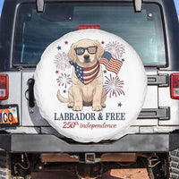 250th America Anniversary Spare Tire Cover Labrador Retriever American Flag 4th of July