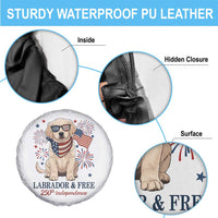 250th America Anniversary Spare Tire Cover Labrador Retriever American Flag 4th of July