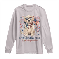250th America Anniversary Long Sleeve Shirt Labrador Retriever American Flag 4th of July