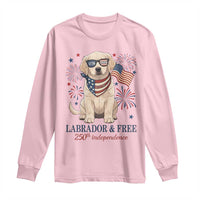250th America Anniversary Long Sleeve Shirt Labrador Retriever American Flag 4th of July