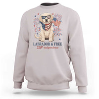 250th America Anniversary Sweatshirt Labrador Retriever American Flag 4th of July