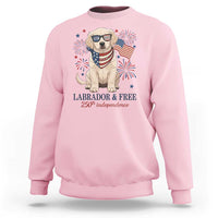 250th America Anniversary Sweatshirt Labrador Retriever American Flag 4th of July