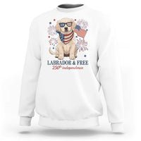 250th America Anniversary Sweatshirt Labrador Retriever American Flag 4th of July