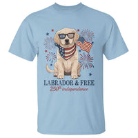 250th America Anniversary T Shirt Labrador Retriever American Flag 4th of July