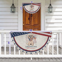 250th Anniversary USA Patriotic Fan Flag Labrador Retriever American Flag 4th of July