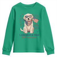 250th America Anniversary Youth Sweatshirt Labrador Retriever American Flag 4th of July