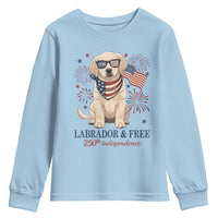 250th America Anniversary Youth Sweatshirt Labrador Retriever American Flag 4th of July