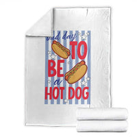 Bad Day To Be A Hot Dog Throw Blanket 4th of July Summer Beach