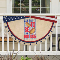 Bad Day To Be A Hot Dog Patriotic Fan Flag 4th of July Summer Beach