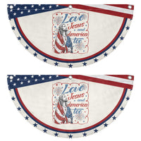 Loves Jesus and America Too Patriotic Fan Flag Christian Jesus 4th of July