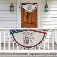 Loves Jesus and America Too Patriotic Fan Flag Christian Jesus 4th of July