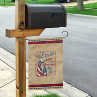 Loves Jesus and America Too Patriotic Garden Flag Christian Jesus 4th of July