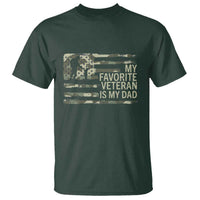 My Favorite Veteran is My Dad T Shirt Veteran Dad Camo American Flag