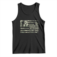 My Favorite Veteran is My Dad Tank Top Veteran Dad Camo American Flag