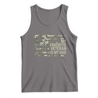 My Favorite Veteran is My Dad Tank Top Veteran Dad Camo American Flag