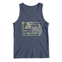 My Favorite Veteran is My Dad Tank Top Veteran Dad Camo American Flag
