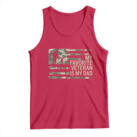 My Favorite Veteran is My Dad Tank Top Veteran Dad Camo American Flag