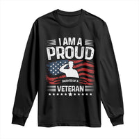 Proud Daughter Veteran Nothing Scares Long Sleeve Shirt Military Family Pride American Flag