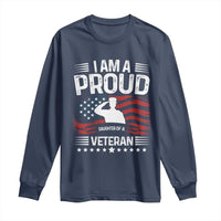 Proud Daughter Veteran Nothing Scares Long Sleeve Shirt Military Family Pride American Flag