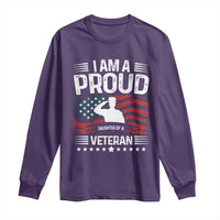 Proud Daughter Veteran Nothing Scares Long Sleeve Shirt Military Family Pride American Flag