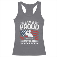 Proud Daughter Veteran Nothing Scares Racerback Tank Top Military Family Pride American Flag