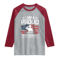 Proud Daughter Veteran Nothing Scares Raglan Shirt Military Family Pride American Flag