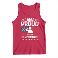 Proud Daughter Veteran Nothing Scares Tank Top Military Family Pride American Flag
