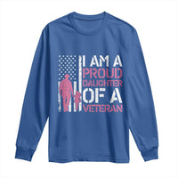 Proud Daughter Veteran Nothing Scares Long Sleeve Shirt Patriotic Military Family Support