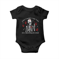 Funny Skeleton Nurse Baby Onesie Do Not Worry I Did This On A Mannequin Once - Wonder Print Shop