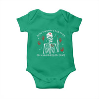 Funny Skeleton Nurse Baby Onesie Do Not Worry I Did This On A Mannequin Once - Wonder Print Shop