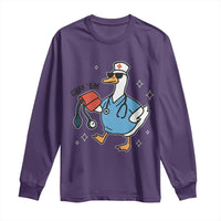 Funny Silly Goose ER Nurse Long Sleeve Shirt Cuff 'Em - Wonder Print Shop